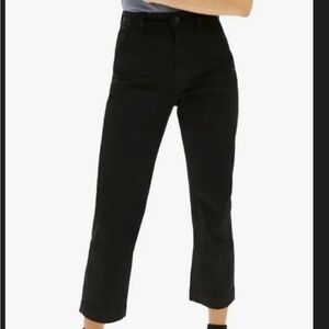 Everlane The Straight Leg Crop Denim Black Size 8